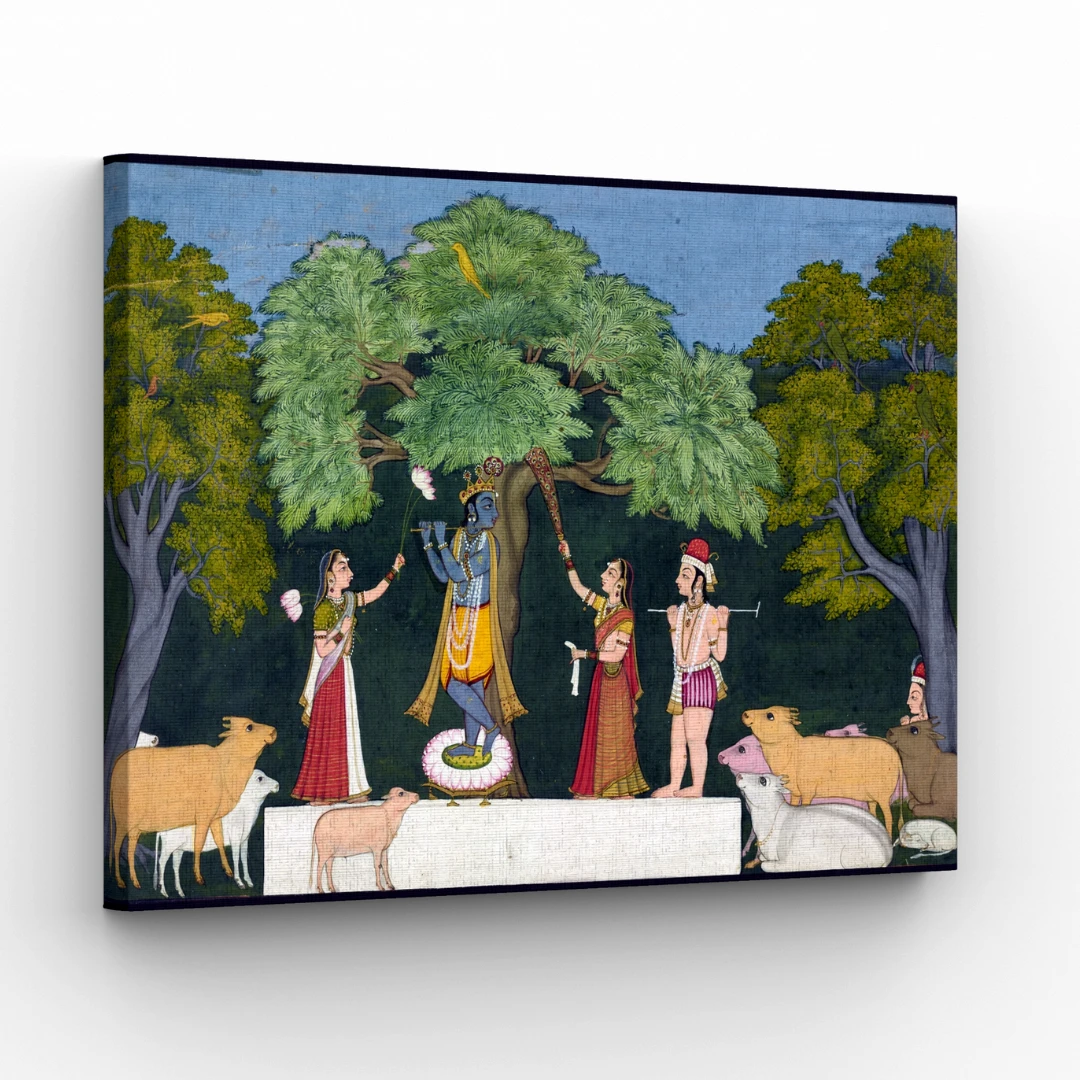 krishna entertains his companions