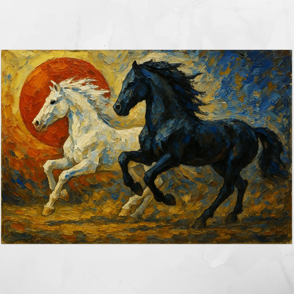 two horses