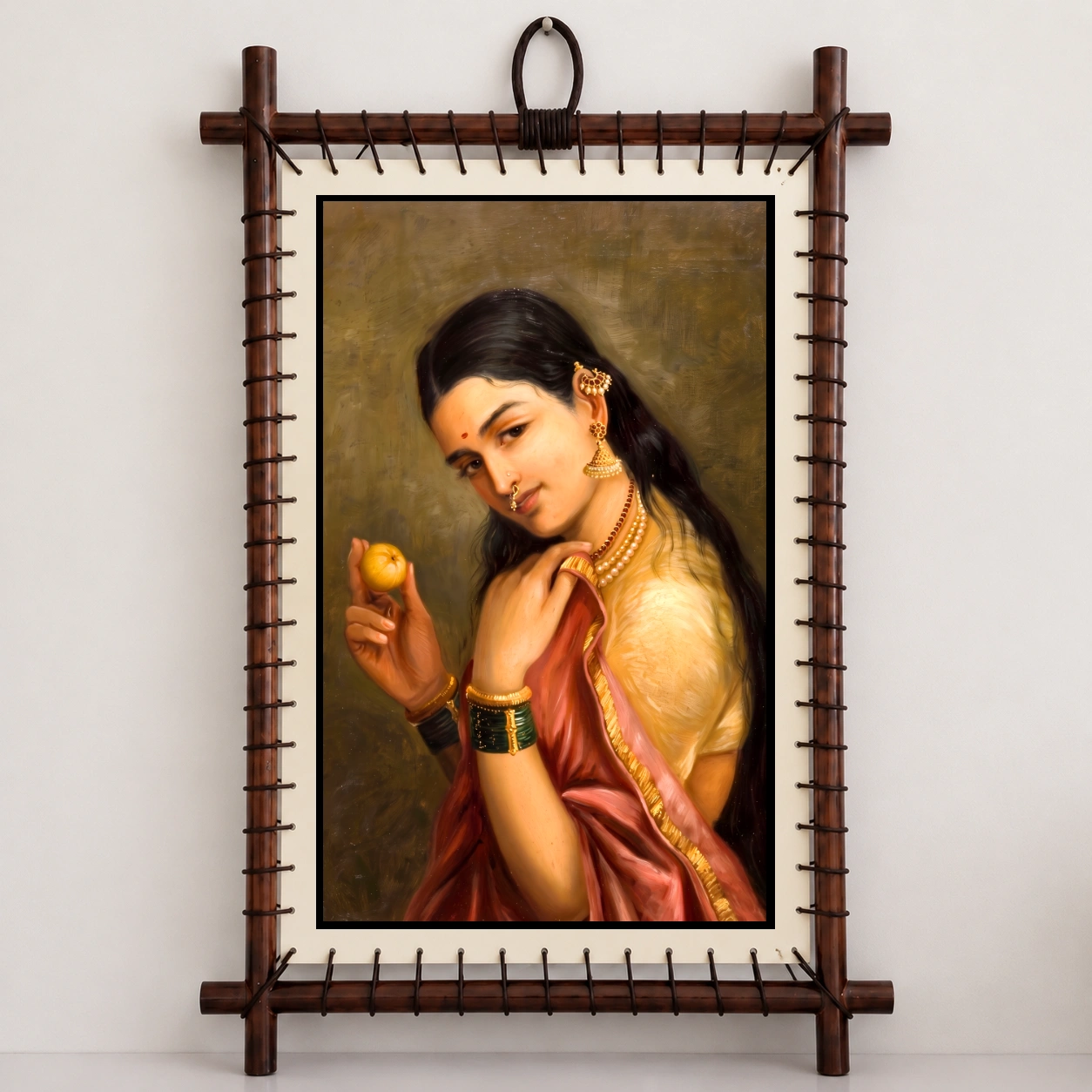 woman holding a fruit